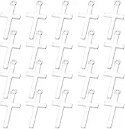 Shapenty Small Cross Charms Metal Pendant Beads for Earring Bracelet Necklace Keychain Zipper Pulls Jewelry Finding Making DIY Crafting Gift Party Favor, 20PCS