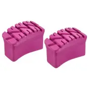 2Pcs, Rubber Steep Ladder Accessories Non-Slip Feet Mat Thicken Pad Cover Red