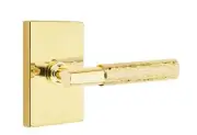 Emtek Select Privacy, Rectangular Rosette, T-Bar Stem, Hammered Handle US3NL RH