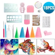 18PCS Paper Quilling Board Mould Crimper Comb Tower Tools DIY Handwork Craft Kit