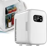 Portable Beauty Refrigerator,10L Bedroom Mini Refrigerator,Dual-core Refrigeration+ Dual-Purpose Car and Home+ Energy Saving+ Intelligent Digital Display,A
