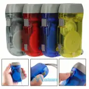 4Pcs Hand Pressing 3 LED Crank Power Dynamo Wind Up Flashlight Torch Night Lamp