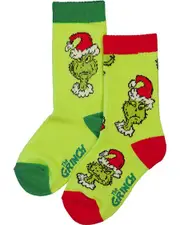 Kids 2Pk Grinch Socks