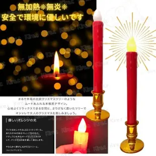 【Kiret】電池式 輕量型安全LED紅蠟燭燈2入 佛堂 掃墓 普渡 開工拜拜 防風(仿真 節能 環保)