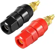 XYWHPGV 1 Pair Binding Post Terminal, M5 Thread Power Amplifier Speaker Connector, Banana Plug Jack Socket 2-inch Length(5dee8 ed0c4 a6a98 86a67 9f8d5 d9d3f