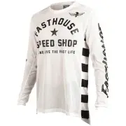 Fasthouse Originals Air Cooled Vented Youth Jersey, White/Black