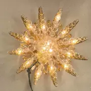 LIGHTED GOLD Star Tree Topper