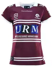 Manly Sea Eagles 2025 NRL Ladies Home Jersey Sizes 8-24 BNWT