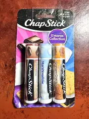 SEALED 3 Pack Chap Stick S'MORES COLLECTION Chocolate, Marshmallow, Graham Crack