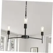 Modern Farmhouse Chandelier 3 Light Chandeliers for Dining Room 3LightE26 Black