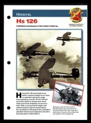 "HS 126 HENSCHEL" Aircraft of World Spec Sheet German WWII 12.19