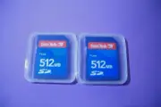 QTY=2 SD CARD SANDISK 512MB With Thin Cases