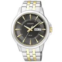 在飛比找ETMall東森購物網優惠-CITIZEN星辰 金刻度黑色錶盤石英男仕手錶 BF2018