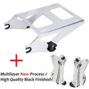 Detachable Two Up Tour Pak Pack Mount Trunk Rack Docking Kit For Harley Touring