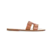 [Celine] Celine-Tan Brown Calfskin Triomphe 05 Mule-Donna 37.5 IT