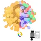 Outdoor Lights String Patio Globe 65.6 Feet 150 Led Plug In Fairy With Remote