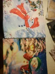 Set Of 2 Snowmen Pillow Cases