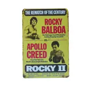 2x Rocky Balboa Apollo Creed Rematch Of Century Tin Sign Man Cave