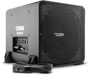 DS18 SQ82A 8" Amplified Car Audio Subwoofer with High End Aluminum Enclosure 1200 Watts Remote BASS Knob Included- Modern Sub That Fits in Any Setting (1 Speaker)