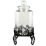 Gibson Home 100366.03 Moreauville 3 Piece 2.25 Gallon Square Embossed Glass