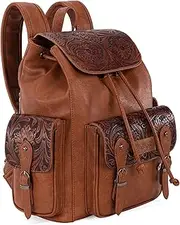[Montana West] X Wrangler Backpack Purse for Women Men Retro Daypack Business Travel Waterproof Bags