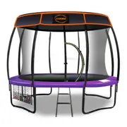 10ft Trampoline Free Safety Net Spring Pad Roof Mat Ladder - Purple