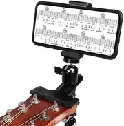 FANGXIN Guitar Bass Head Phone Holder Live Broadcast Bracket Clip Compatible with iPhone, Compatible with Samsung Smart Phones (Guitar Head Phone Holder)
