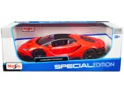2021 Lamborghini Centenario Orange 1/18 Diecast Model Car Maisto Black Top Sp...