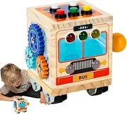 Toddler Toy Car - Funny Kids Toy Vehicle Bus Model - Early Learning Educational Tool Cute Toddler Car Model for Home Kindergarten