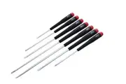 Wiha 26092 Slotted and Phillips Screwdriver Set with Precision Handle, Long, 7 P