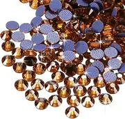 uxcell 1440 Pcs Hotfix Rhinestones Flatback Crystal Glass Gems for Crafts Clothes DIY Decoration(SS16 4mm, Golden)