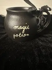Rae Dunn Halloween Textured Cauldron Coffee Mug "MAGIC POTION"