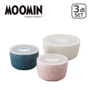 嚕嚕米 MOOMIN 陶瓷保鮮盒3件組 日本製 4979855178768