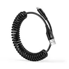 USB to Type C Coiled Cable 6FT for Samsung Galaxy S24 Ultra S23 S22 S21 FE A15