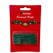Christmas Ornament Hooks Green 50pk