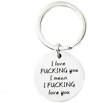 [YangQian] Couples Gifts Keychain, Boyfriend Girlfriend Birthday Gift, I Love You Keyring Christmas Valentine's Day Gifts for Husband Wife