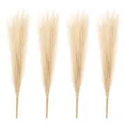 4 Pcs 17 Inch Faux Pampas Grass Artificial Boho Decor Khaki