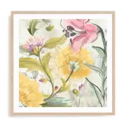 Artey | Garden al Fresco I - Framed Print - Natural Frame - 70 x 70cm