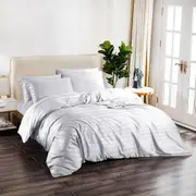 Bedding King 1500TC Cotton Rich 6pcs Quilt Cover – White