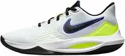 [Nike] Men's Precision V Basketball Shoes (White/Black/Barely Volt/Volt/Indigo