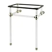 Fauceture VAH282033PN Console Basin Holder with Acrylic Pedestal, Polished Nicke