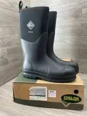Original Muck Boots Adult Chore ST High Boot Classic Steel Toe Black Sz 14