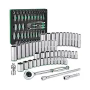 SK 1/4" Drive Socket Set with 160-P Ratchet, 52-Piece, SAE & Metric, SuperKro...