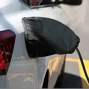 LZSTEC EV Charger Plug Cover, Waterproof Outdoor Electric Car Charging Port Cover, Double-Sided, Rain Sun UV Snow All Weather Protection, Magnetic Adhesion for Electric Vehicle w/Steel Body