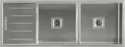 Hafele Squareline Double Bowl with Drain