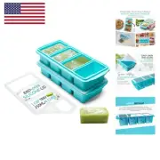 Silicone Freezer Tray With Lid - Soup Freezer Container molds