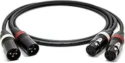 enoaudio Mogami 2534 Quad Pair (L,R) Cable | Neutrik XLR Female - XLR Male | HiFi - 1.64 ft / 0.5 m