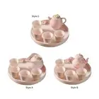 Ceramic Teapot Set for Girls Elegant Teapot Capacity 150ml, Single Tea Cup 40ml