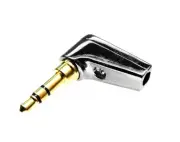 From OZ Quality 1PC Right Angle 3.5mm 1/8 Male Solder Stereo Connector Grey +FP