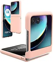 [Foluu] Case for Motorola Razr 40 Ultra 2023, Moto Razr 40 Ultra Slim Mobile Phone Case, Ultra Thin Folable Matte PC with Non-Slip Grip Protective Case for Motorola Razr 40 Ultra 2023 (Pink)